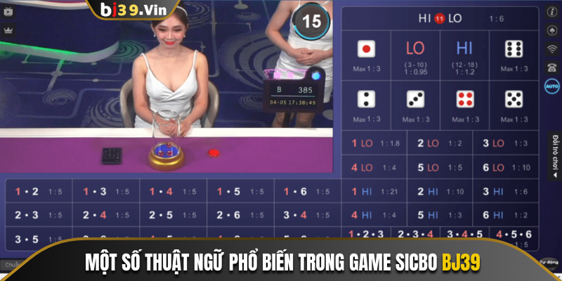 Một số thuật ngữ phổ biến trong game sicbo Bj39