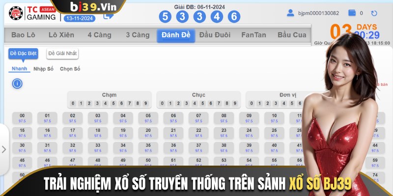 Trải nghiệm xổ số truyền thống trên sảnh xổ số Bj39